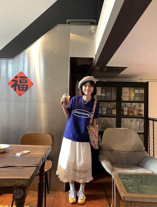 敲高性价比！颜色敲好看的字母印花短袖T恤  情侣款！ 商品图5