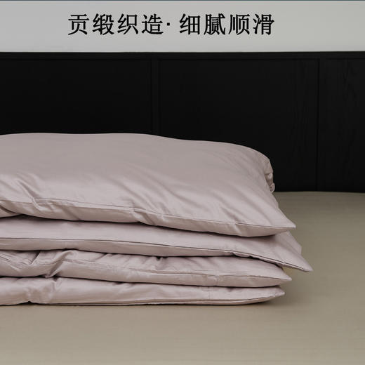 细腻贡缎~高端100S纯棉被套单件轻奢贡缎全棉长绒棉亲肤单双人被罩三件套装 商品图3