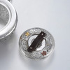 子佩集【花开福瑞】S999银摆件【ZJ039】茶具花朵嵌金平盖小茶壶2509 商品缩略图9
