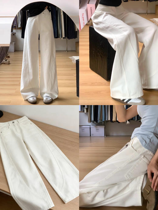 白色弯到裤 商品图1