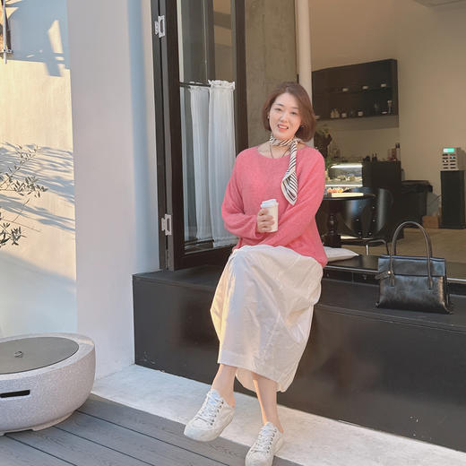 火桐hooton Bubble 60高支精梳长绒棉松紧腰花苞半身裙 商品图7