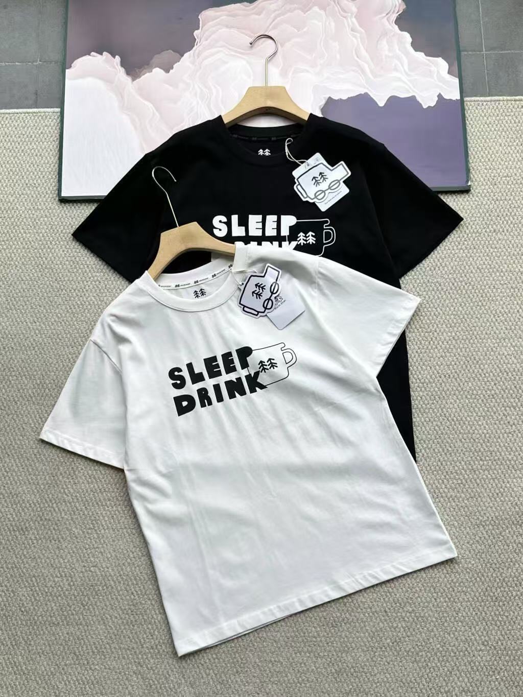 【cz1】联名款！情侣户外休闲速干涂鸦印花宽松短袖T恤！！