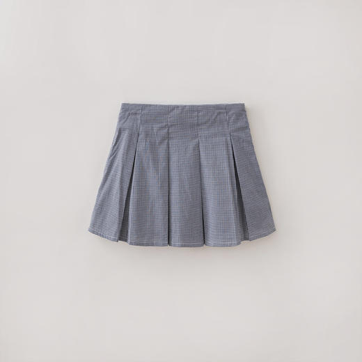 马克珍妮复古格纹女童Miu系纯棉百褶裙2026年夏装新款560606 商品图1