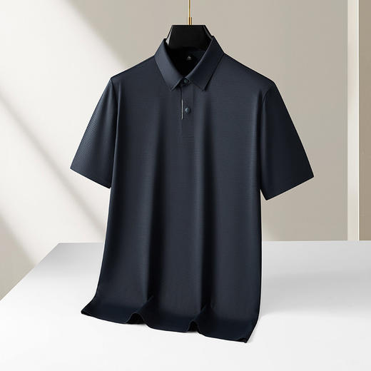 【DKP】大依优型大码男装夏季冰丝无痕POLO衫短袖商务休闲双面暗纹上衣 商品图4