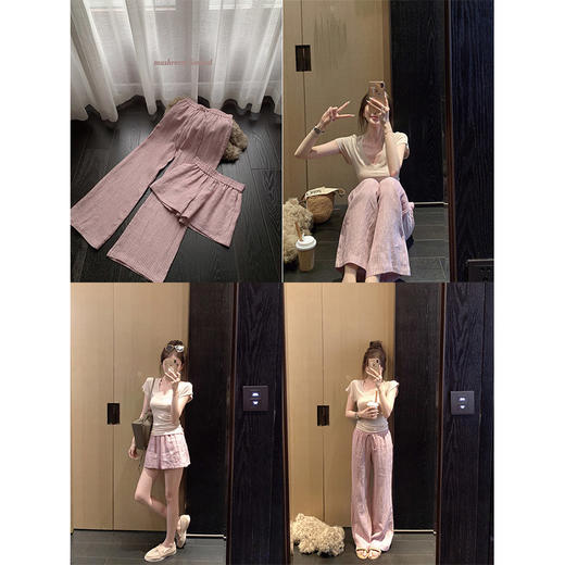 金蘑菇菇 夏夜兜风 夏天和亚麻条纹裤 / 100亚麻 定制条纹配色 商品图3