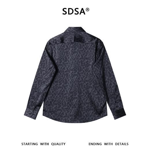 SDSA男装2026新款高贵轻奢美式简约撞色设计长袖衬衫百搭宽松衬衣 商品图4
