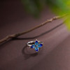 子佩集【花开欢愉】S925银戒指【JZ00341】四叶草蓝色珐琅彩2509 商品缩略图2