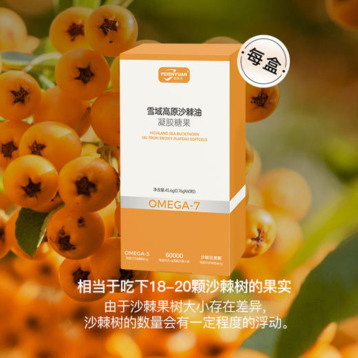 培恩元雪域高原沙棘油凝胶糖果  45.6g（0.76g*60粒）~ 商品图1