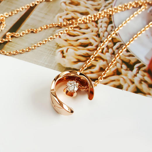 【全新】CHANEL香奈儿COCO项链J12102玫瑰金镶钻COCO水冰月菱格项链女士090326TJ28 商品图3