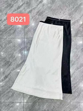 原单新款细闪满天星⭐醋酸缎侧开叉女神半神