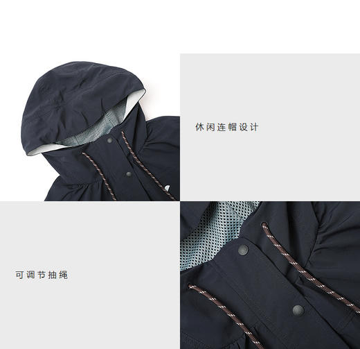 【秒杀价已调 直接拍】半圆原创 女装 春季 新款 短箱版型 连帽抽绳松弛廓形结构感外套 商品图14