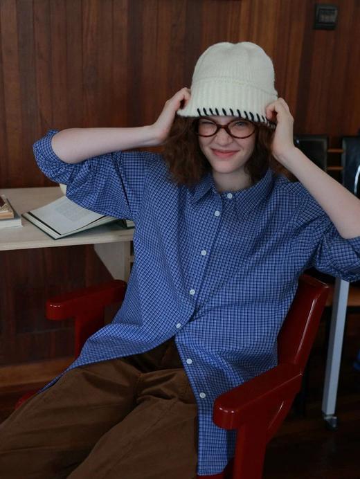 【服饰/饰品】miu系经典格纹全棉衬衫 C2288020 商品图1