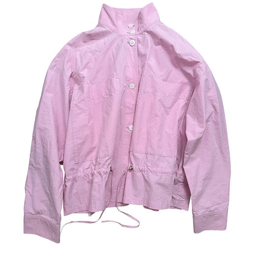 成长加法 本季蕞流行！春夏立领shacket 棉亚麻混纺立领外套 衬衫+外套二合一 腰间可调节松紧 商品图5