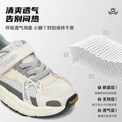 泰兰尼斯儿童运动鞋2026年春季新款男女童时尚休闲鞋轻户外跑步鞋T01X6A8646 商品图3