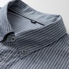 【DM】大依优型大码男装夏季竖条纹短袖衬衫商务休闲棉质翻领上衣T恤320 商品缩略图4