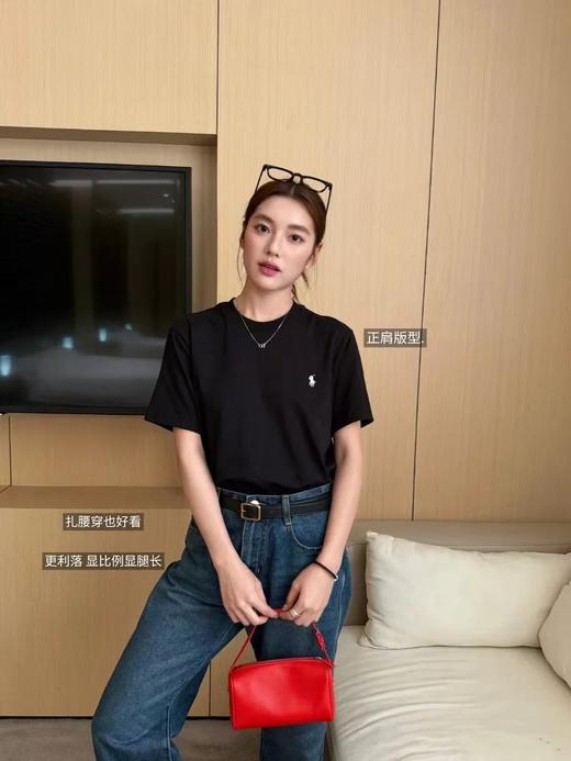 点此购买 拉夫劳伦春夏季女士经典小标刺绣款圆领短袖T恤 md 342240 商品图9