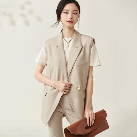 芳外新款西装马甲气质通勤休闲上衣女8T23AN0047 商品图1