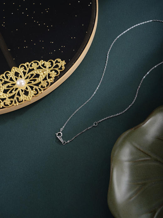 子佩集【‌花期正好】银S925珍珠惜王妃套链项链【L9859】双色五瓣花2602 商品图6