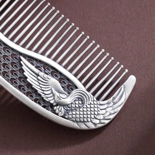 子佩集【凤舞情长】S999银梳子【HSSZ001】纯银凤凰2509 商品图1