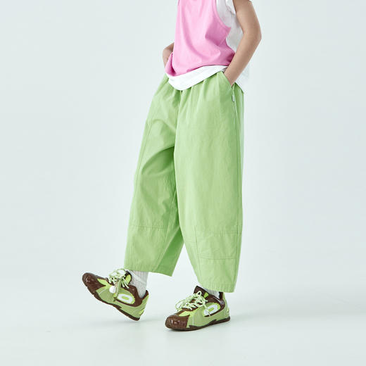 棵初26年夏季新款亲子中大女童水洗棉亲肤休闲裤轻盈宽松气球裤子 商品图4