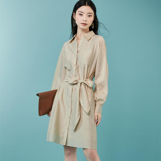 芳外新款法式设计感蝴蝶机系带连衣裙时尚收腰气质裙子女1402 商品图1