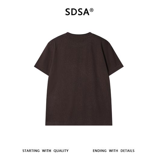 SDSA男装2026新款高贵轻奢美式拼接领口印花字母圆领长袖T恤百搭 商品图4