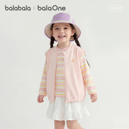 【balaOne】巴拉巴拉儿童马甲男女童2026新款春秋装小童休闲背心 商品图1