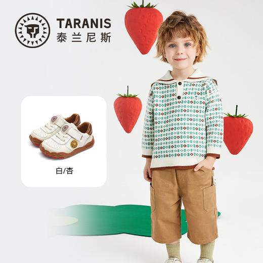 泰兰尼斯童鞋2026春季新款萌爪鞋学步鞋男女宝宝真皮儿童稳步鞋子T01T6A9074 商品图1