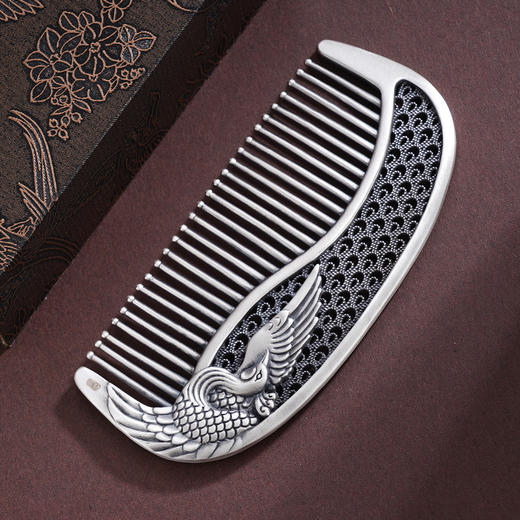 子佩集【凤舞情长】S999银梳子【HSSZ001】纯银凤凰2509 商品图6