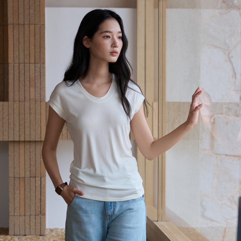 [屁侠推荐]SPLELED 蚕丝羊毛蛋领T恤  云柔触感 亲肤透气打短袖打底 9973 美利奴羊毛+兰精天丝+桑蚕丝