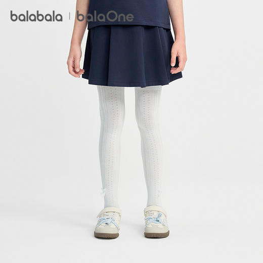 巴拉巴拉儿童连裤袜夏季新款网眼透气薄女童打底袜舞蹈袜甜美提花 商品图0
