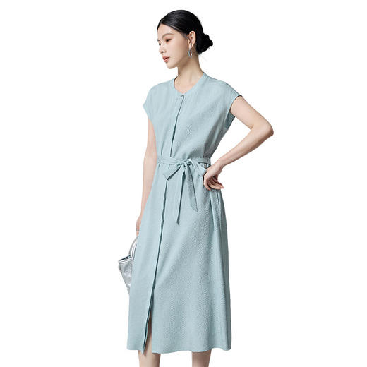 100%桑蚕丝小众高级简约连衣裙，冠乐绉肌理感气质裙子SM-1682662129 商品图4