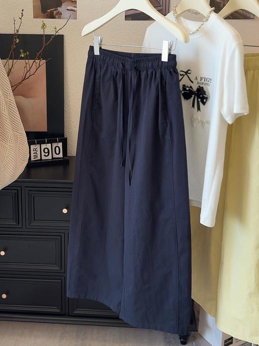 韩系小个子阔腿裤 休闲九分裤~夏季薄款洗水棉质宽松裤子 纸片裤子 商品图3