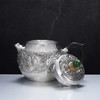 子佩集【花开福盈】S999银摆件【ZJ036】茶具牡丹花嵌金小茶壶2509 商品缩略图3