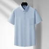 【DM】【棉麻】大依优型大码男装夏季纯色短袖衬衫商务休闲上衣多色可选 商品缩略图2