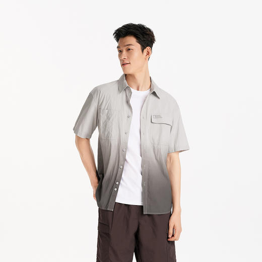 森马中国国家地理系列短袖衬衫男夏经典工装衬衣潮流简约外穿上衣 商品图1