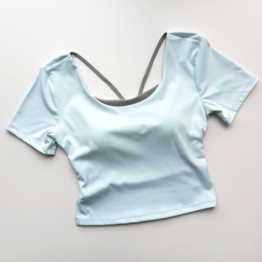 壁虎瑜伽【2603SY510】蝴蝶美背一体杯短袖（一体式胸垫）【5天发货】 商品图5