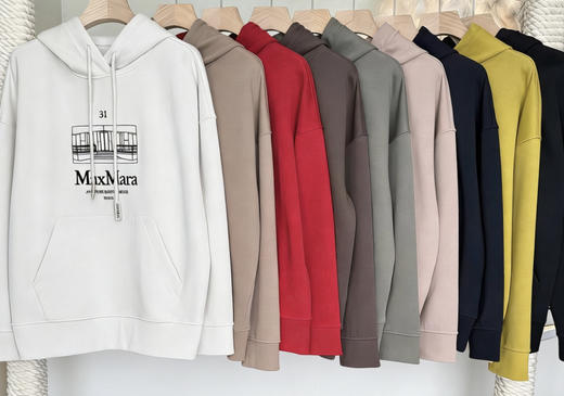 MA*MARA纯圆早春新款女士连帽抽绳休闲运动风宽松卫衣加裤子套装 商品图11