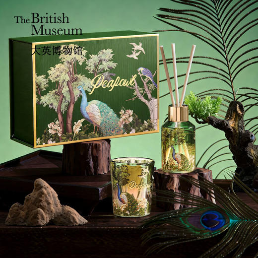大英博物馆东方梦境系列孔雀香氛蜡烛散香套装礼盒 商品图2