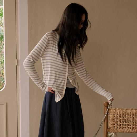 下单7-10天发货！SPLELED 蚕丝羊毛零感开衫 9786 美利奴羊毛+兰精天丝+桑蚕丝 原始质感 清爽透气有垂感 商品图4