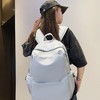 学生书包女大学生韩版大容量简约纯色背包初中高中生双肩包女潮 商品缩略图3