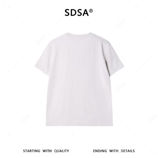 SDSA男装2026新款高贵轻奢撞色刺绣字母假两件圆领短袖T恤百搭 商品图4