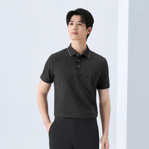 【7A抗菌2A防螨/新疆棉/不变形领】柒牌2026夏季凉感短袖POLO衫 130T71010 商品图1