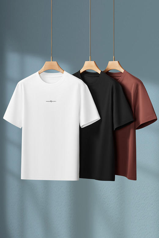 【DKP】【新疆棉】大依优型大码男装圆领短袖T恤亲肤透气休闲短袖上衣 商品图5