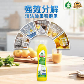 Frosch不锈钢/陶瓷清洁剂柠檬 500ml 抛光亮洁 不留划痕 德国原装进口 /家庭清洁/纸品 /家庭环境清洁 /其它清洁用品