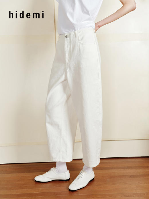 hidemi副线小h 香蕉裤Banana Pants系列宽松茧型牛仔裤弯刀裤九分长裤 商品图2