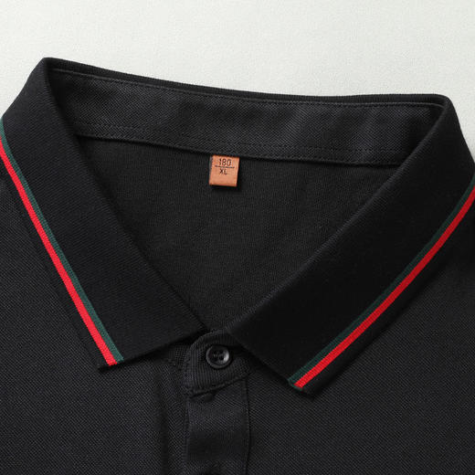 【DWP】大依优型大码男装夏季冰丝短袖POLO衫商务休闲拼色百搭上衣T恤 商品图4