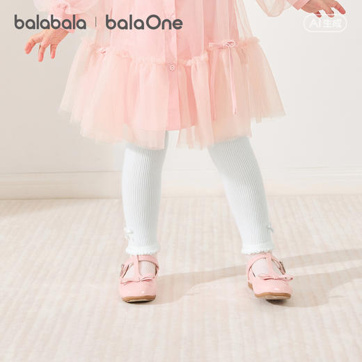 巴拉巴拉儿童打底裤夏季新款网眼透气薄女童打底袜舞蹈袜提花甜美 商品图0