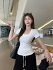 GZ买手优选百搭U领正肩短袖T恤修身显瘦纯色基础款上衣170795563（预售3-5天发货） 商品缩略图4