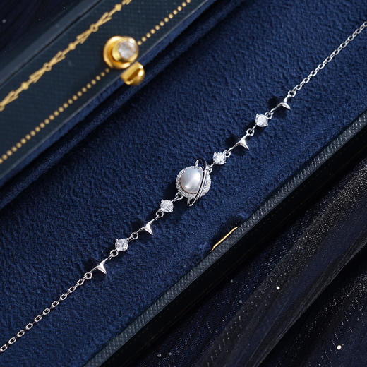 子佩集【环绕星球】S925银珍珠手链【SL070532】珍珠锆石星空2509 商品图3